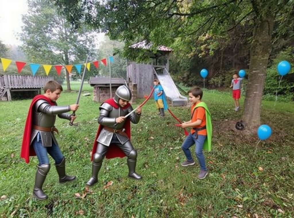 Rittergeburtstag für Jungs, Spaß beim Turnier